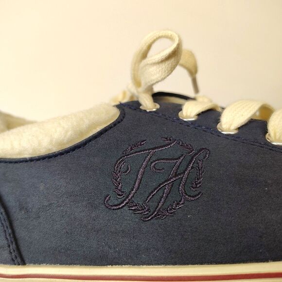 Tommy Hilfiger Women's Size 9.5 M Blue Faux Suede Platform Saveri Sneaker - Picture 10 of 13